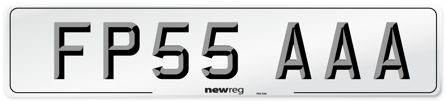 FP55 AAA Number Plate from New Reg